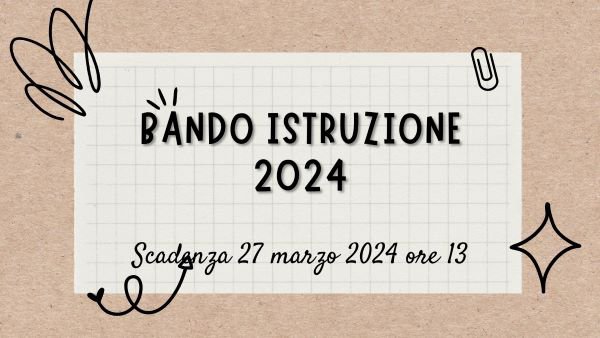 Bando Istruzione 2024 Homepage